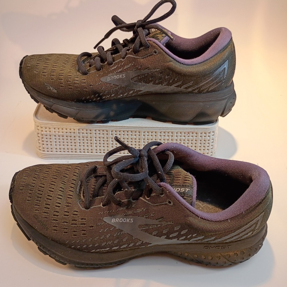 Brooks Ghost 13 Womens Running Shoes Black Grey Purple 1203381B072 - Picture 4 of 7